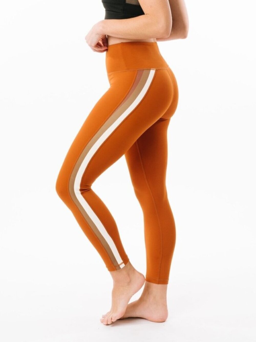 ZYIA Joplin Light N Tight Leggings Orange Women's Size 6-8 Activewear Athleisure